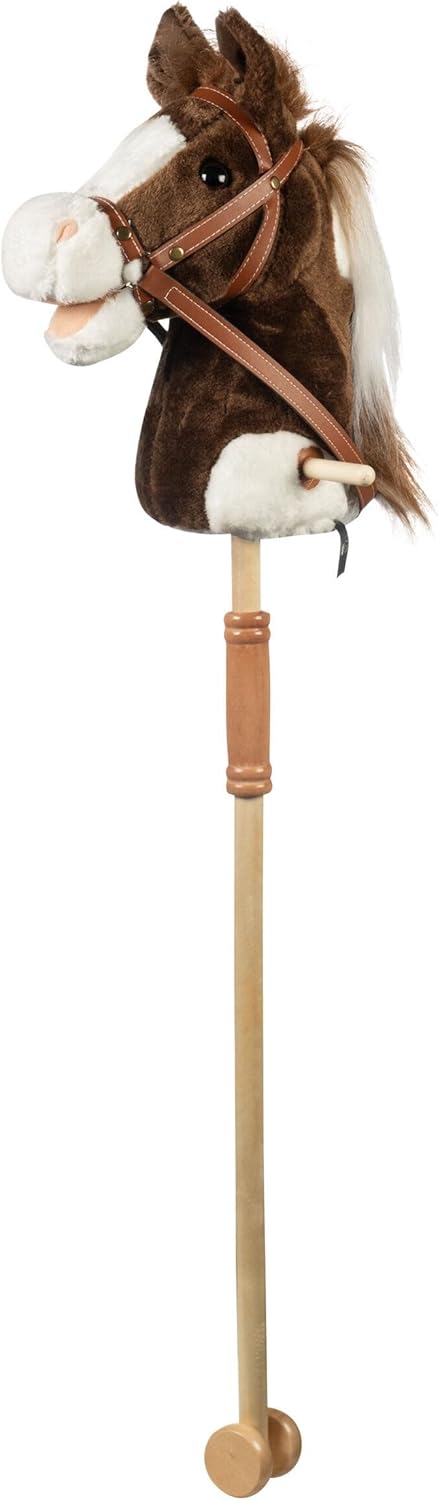 HKM Kinder Bella Steckenpferd, Braun/Weiss, Ca. 100 cm
