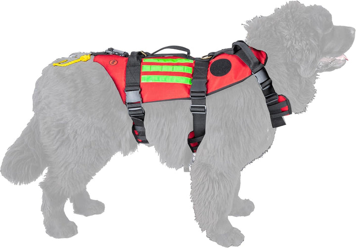 ELITE BAGS - RESCUE'S Dog Geschirr für Hunde | Grösse L | Komfortables Geschirr | mit Reflexstreifen