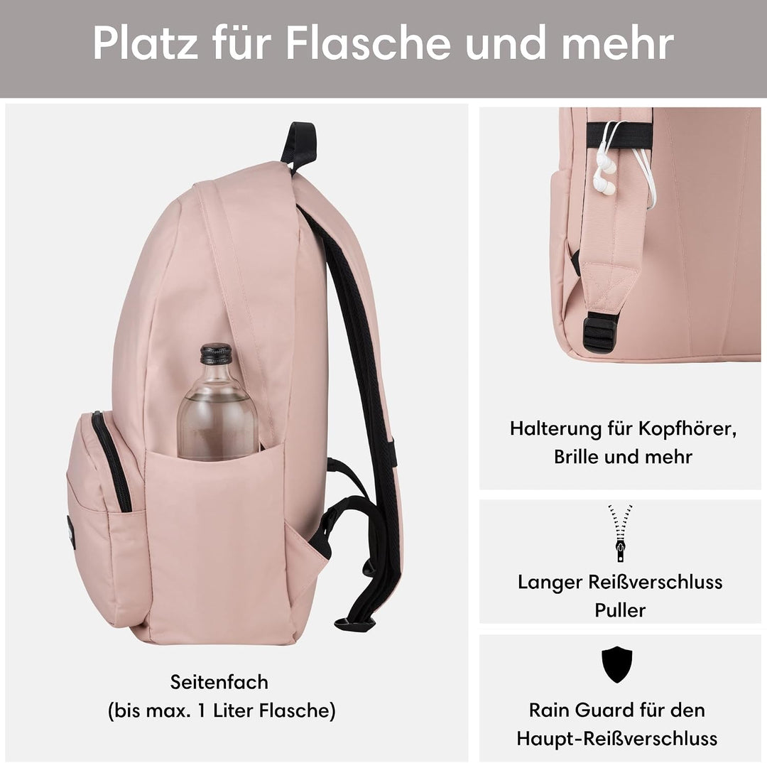 LARKSON Schulrucksack Mädchen &amp; Jungen Teenager - No 3 - Rucksack Damen &amp; Herren für Schule - 16" La