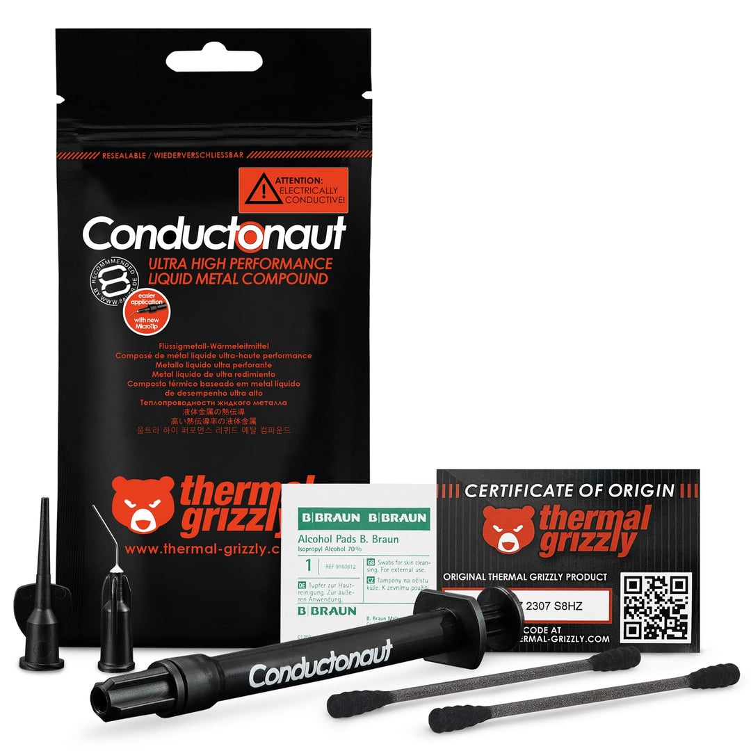 Thermal Grizzly Conductonaut Flüssigmetall-Wärmeleitpaste - 1 Gramm