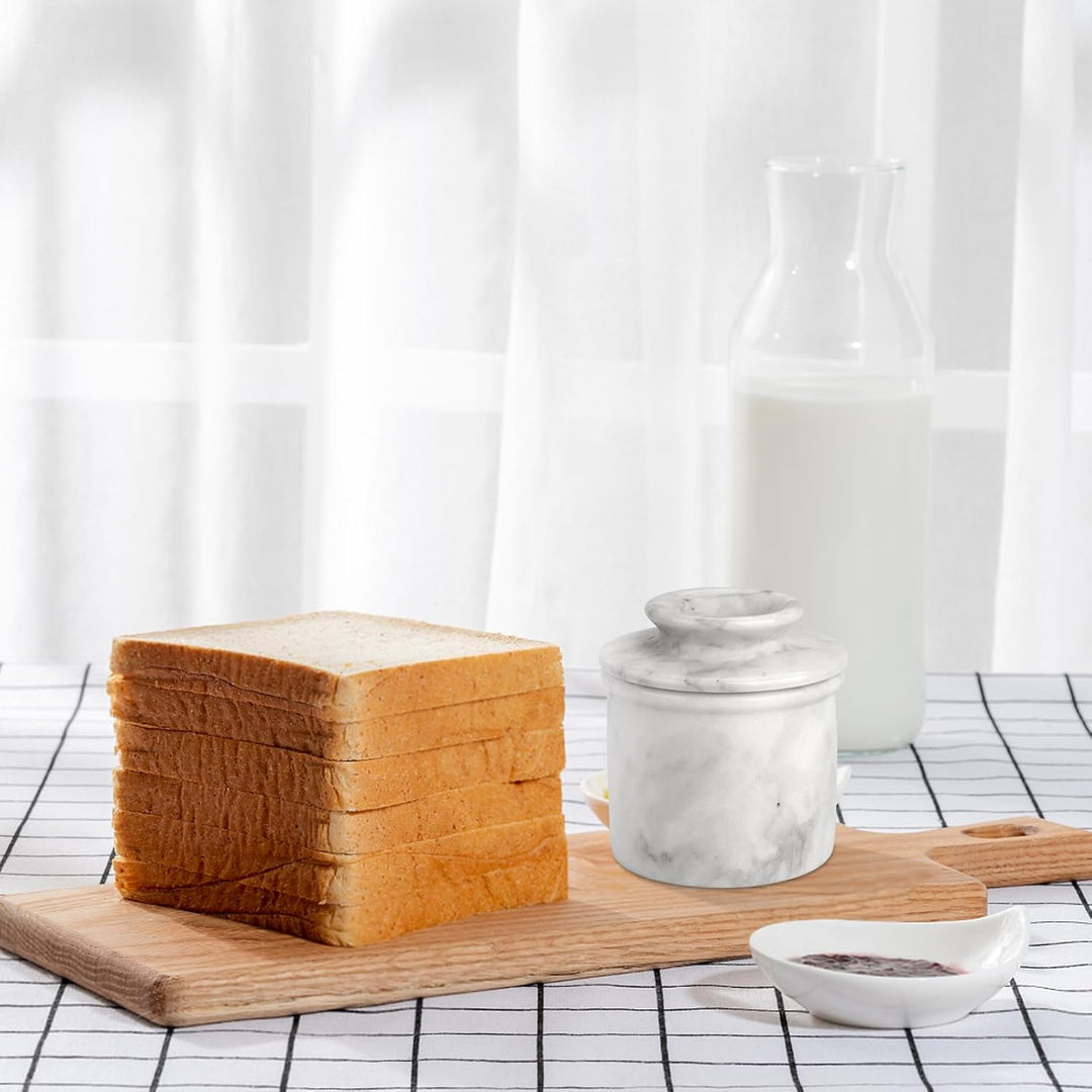 Butterdose Französische mit Deckel Marmor Butter Dose Butterfass Butterglocke Wassergekühlt Butterto