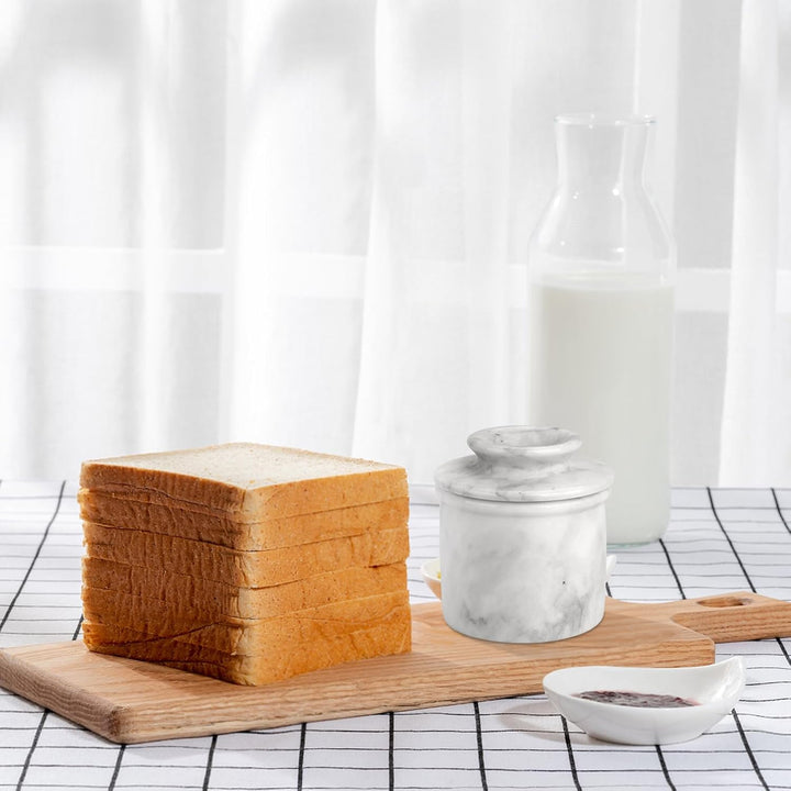 Butterdose Französische mit Deckel Marmor Butter Dose Butterfass Butterglocke Wassergekühlt Butterto