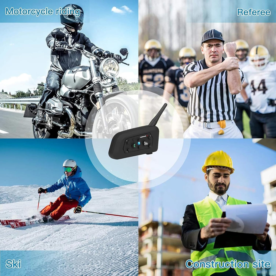 EJEAS VNETPHONE V6 Motorrad Intercom Bluetooth Headsets 1200m bis zu 6 Reiters DSP-Rauschunterdrücku
