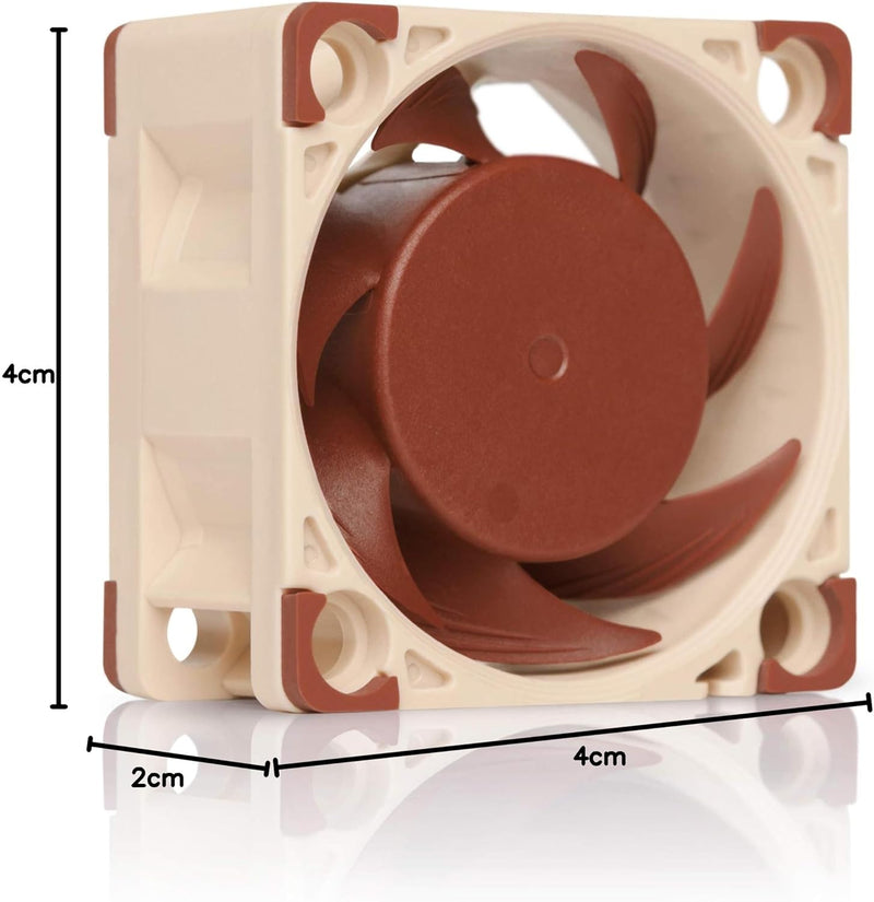 Noctua NF-A4x20 FLX, Leiser Premium-Lüfter, 3-Pin (40x20mm, Braun) 40x40x20 mm 12 Volt., 40x40x20 mm