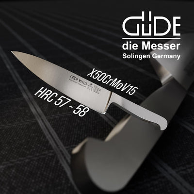 GÜDE Solingen - kleines Kochmesser geschmiedet, 16 cm, Ganzstahl, KAPPA, Küchenmesser, Handmade Germ