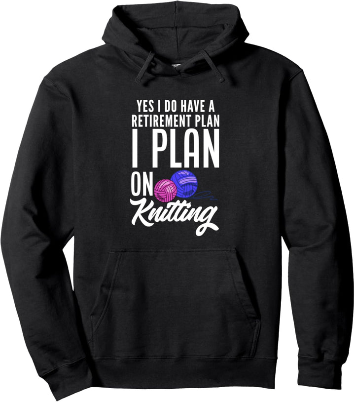 Stricken Rente Rentner Lustiges Stricken Pullover Hoodie