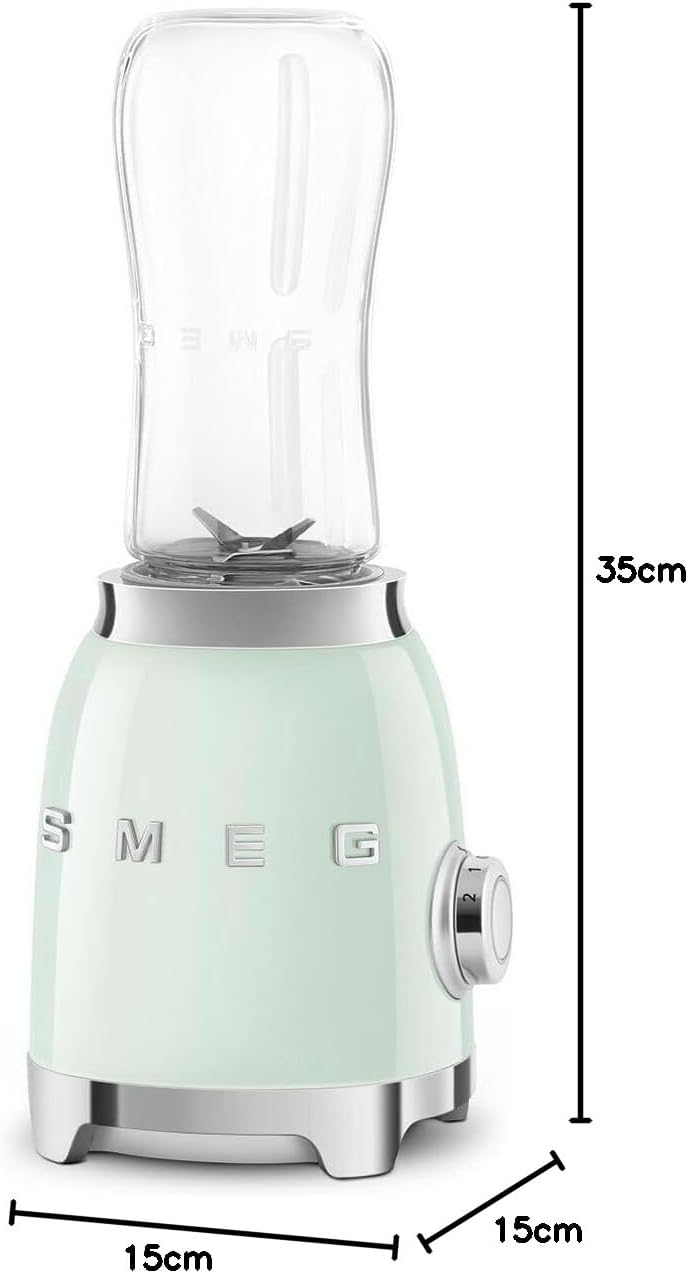 SMEG, Personal Blender PBF01PGEU, 2 Geschwindigkeitsstufen, Doppelklinge aus Edelstahl, 2 x 600 ml F