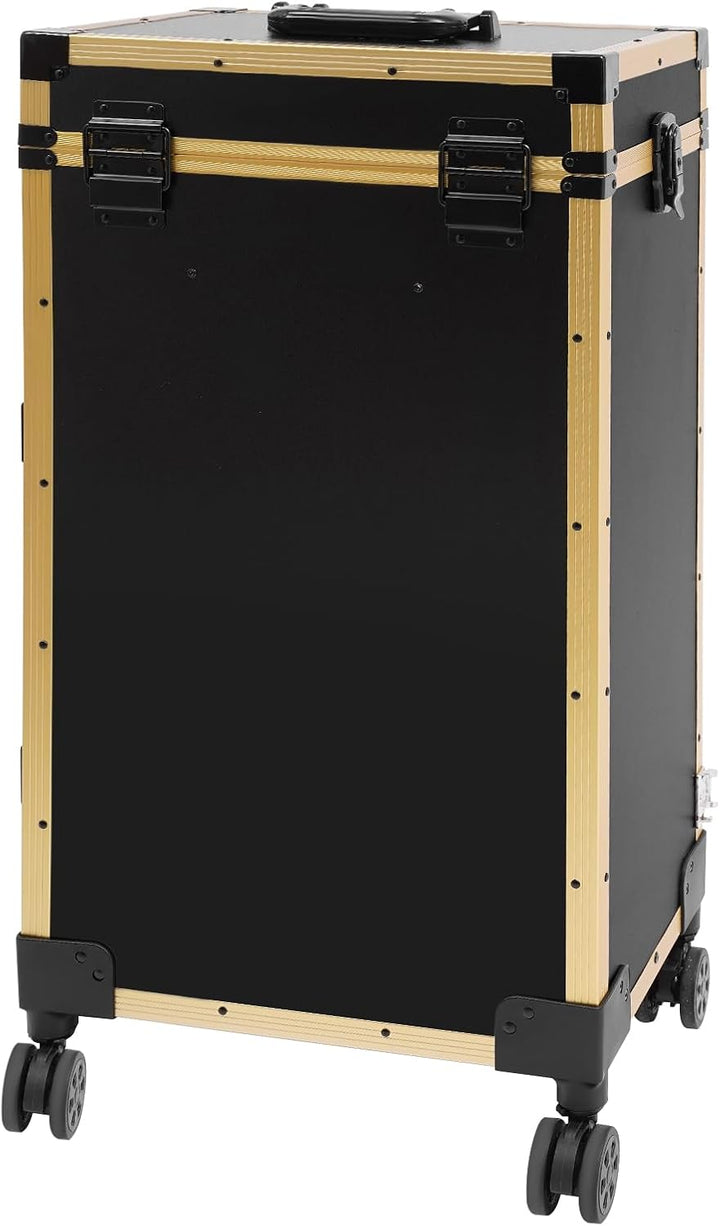 Professioneller Kosmetikkoffer Trolley 2 In 1 Schminkkoffer mit Tisch Bis 50KG Maniküre Tisch mit 3