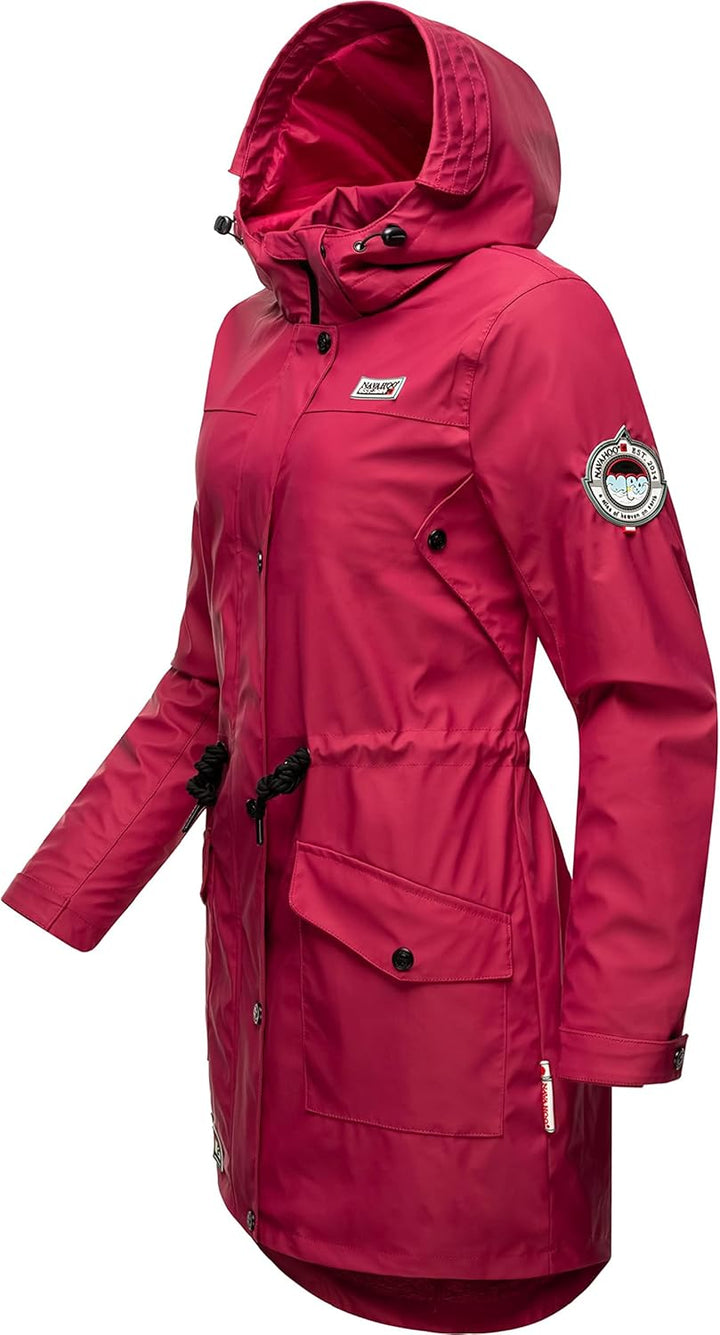 Navahoo Damen wasserdichter gefütterter Regenmantel Deike L Fuchsia, L Fuchsia