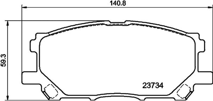 HELLA PAGID 8DB 355 010-071 Bremsbelagsatz - T1316 - Dicke/Stärke: 17mm - Bremssystem: Akebono - nic