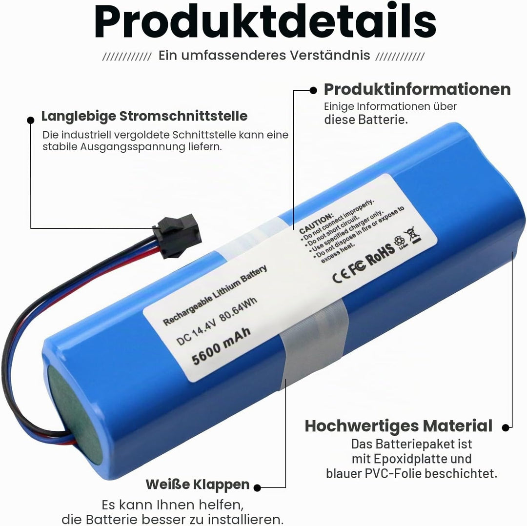 ANTIEE 5600mAh Ersatz Akku für Laresar L6 Pro VIOMI S9 Ultenic T10 Aspirapolvere RoboVac Home Vacuum