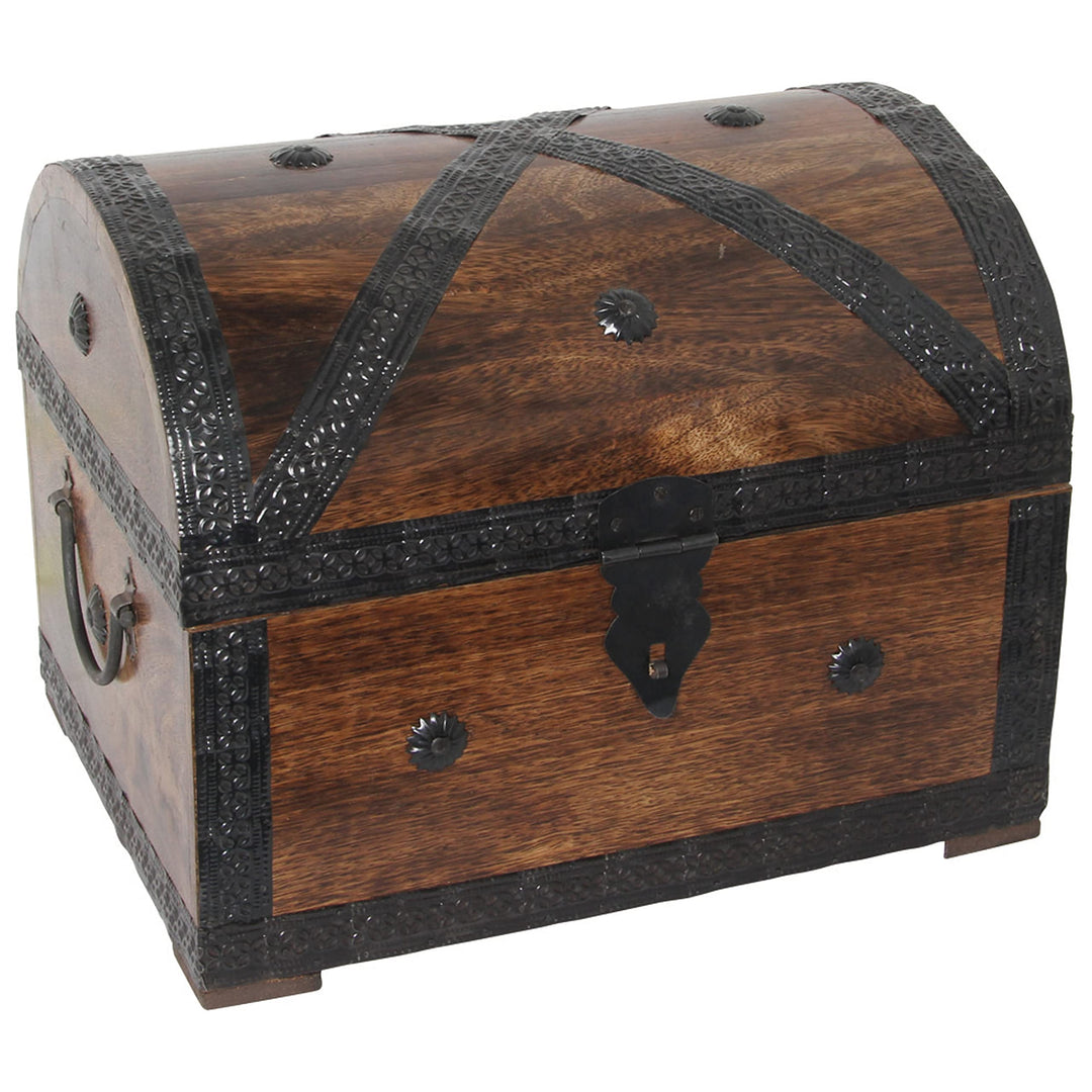 Holztruhe Schatztruhe Piratenkiste aus Massivholz von Bartl, 32 cm breit, Art.-Nr. 110313 X-Large Du
