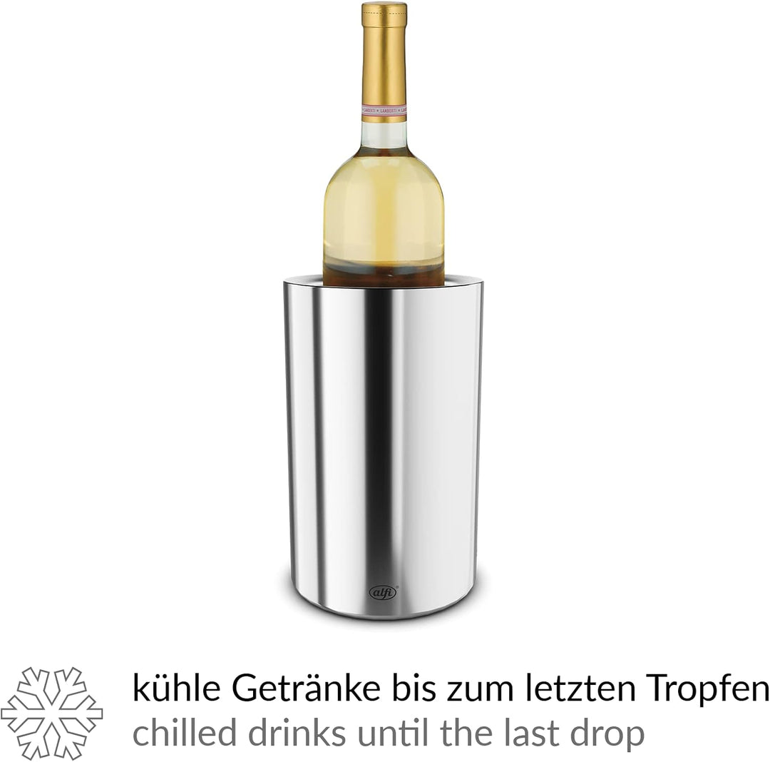 alfi VINO Flaschenkühler Edelstahl 0,70-1,00 l, silber glänzend Stainless Steel Polished zylindrisch
