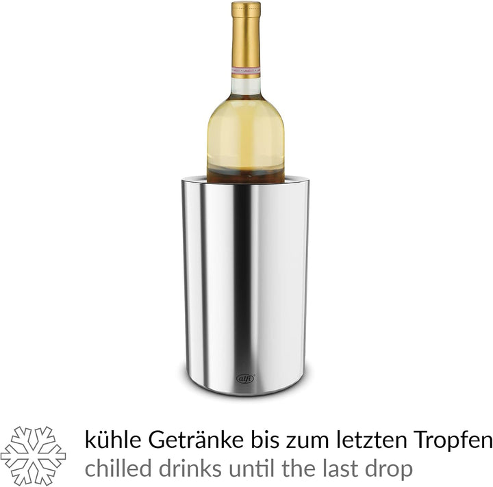 alfi VINO Flaschenkühler Edelstahl 0,70-1,00 l, silber glänzend Stainless Steel Polished zylindrisch
