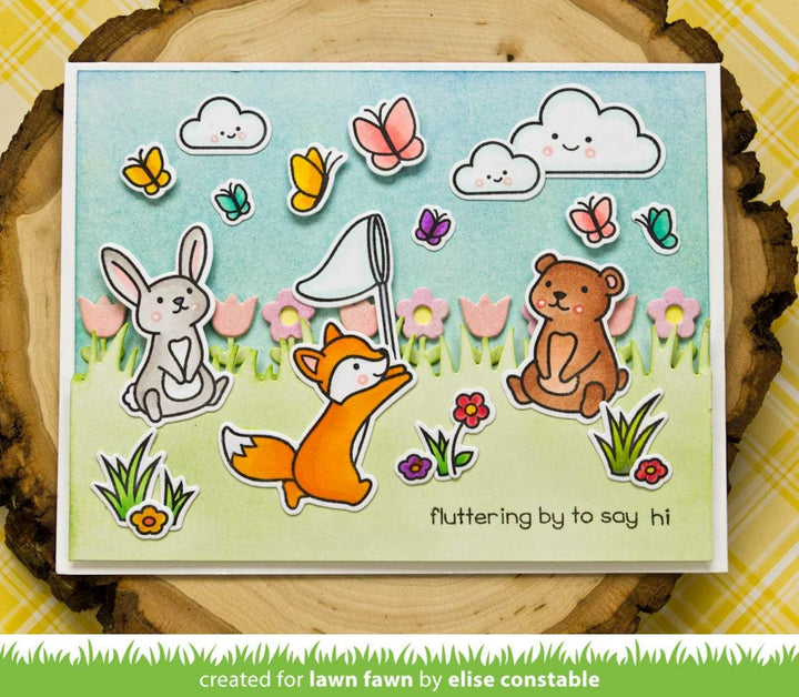 Lawn Fawn, Clear Stamp, Butterfly Kisses