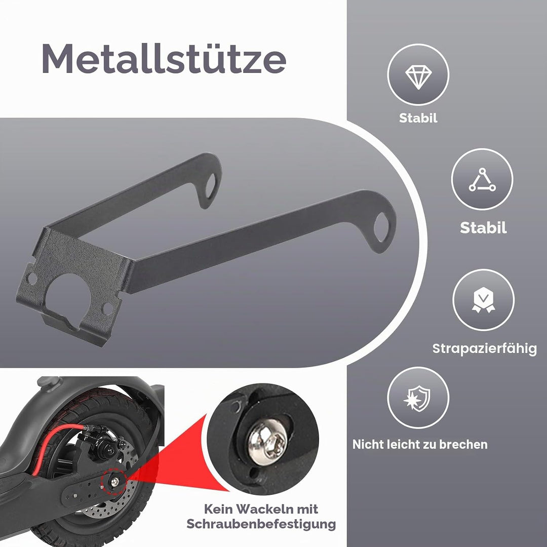 aibiku E Scooter Schutzblech Hinten für Xiaomi Elektroroller, mit Metallhalterung, Kennzeichenrahmen