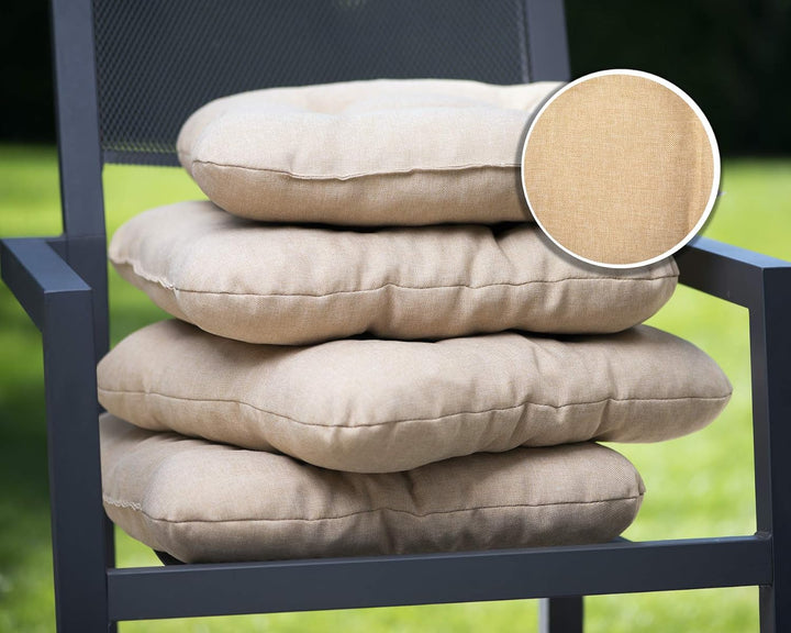 sunnypillow 4er Set Stuhlkissen 45x45 cm Bequeme 8cm Polsterauflage Auflage für Stühle/Bänke in Haus