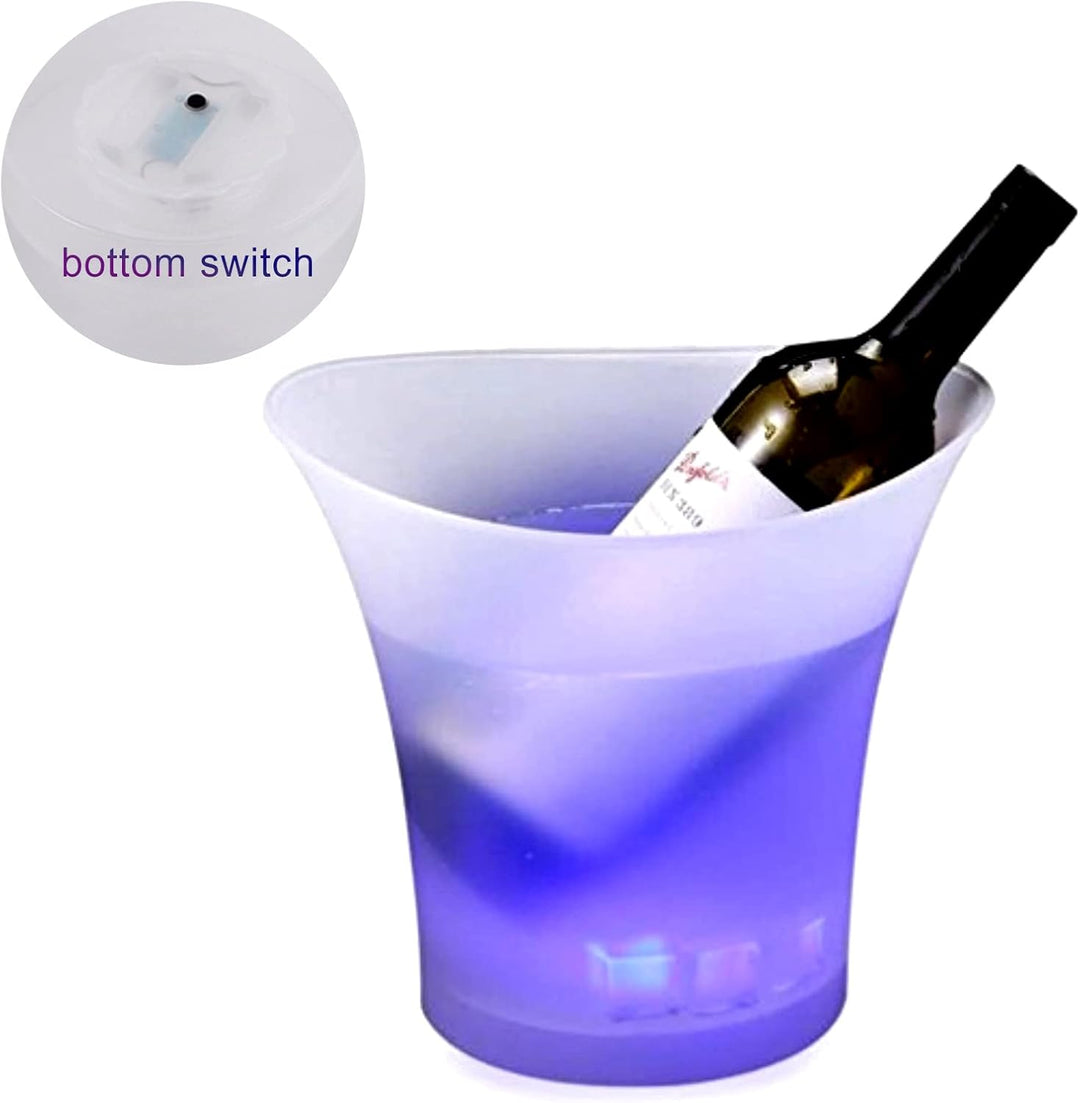 3er-Pack LED-Eiswürfel, 5 l Wein-Eiskübel mit verschiedenen Farben, für den Aussenbereich, Bar, Zuha