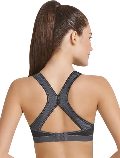 Anita - Dynamix Star Racerback - Damen - Sport BH - atmungsaktiv 80E Schwarz (Schwarz/Anthrazit 445)