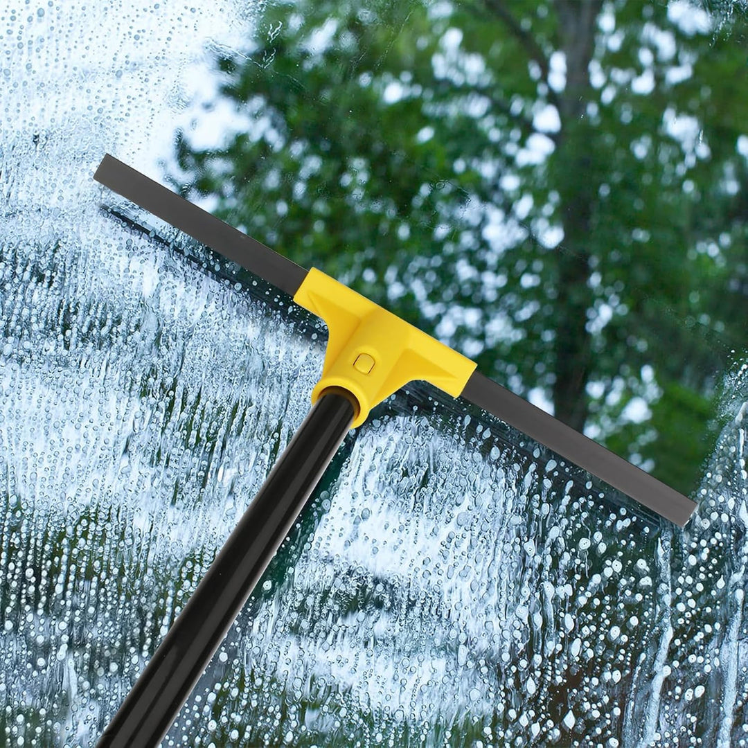Abzieher Boden, 45 cm, Wasserschieber mit langem Griff (159cm), Bodenabzieher für Badezimmerfliesen,