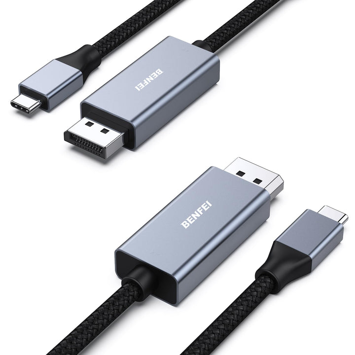 BENFEI USB C auf DisplayPort Kabel 1,8M(4K@144Hz/120Hz/60HZ,2K@240Hz/144Hz),2 Stück USB Typ C(Thunde