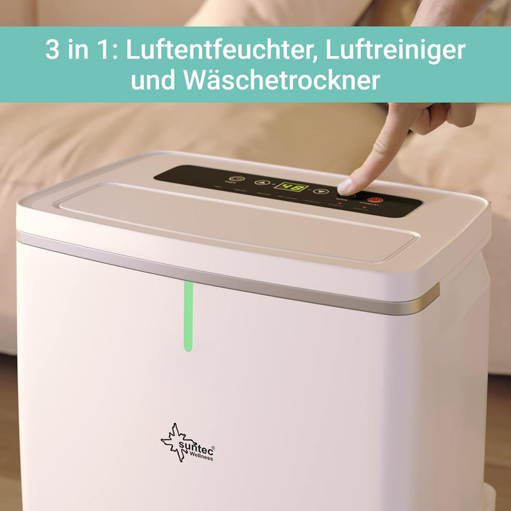 SUNTEC DryFix 20 Lumio Luftentfeuchter – Für Räume bis 63 m2 bzw. 150 m3 – Raumentfeuchter mit 20 l/