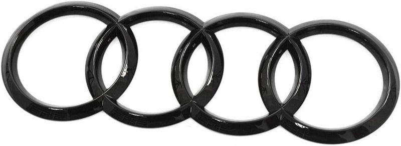 Audi 4M0071802 Ringe Zeichen schwarz Heckklappe Black Edition Emblem Logo Aufkleber, für Q7/SQ7 (Typ