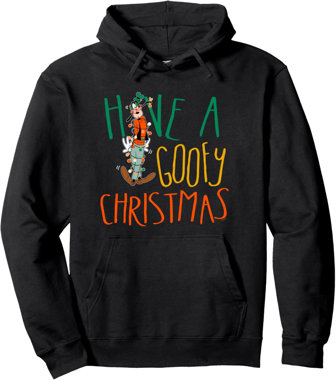 Disney Have a Goofy Christmas Tangled Lights Funny Pullover Hoodie