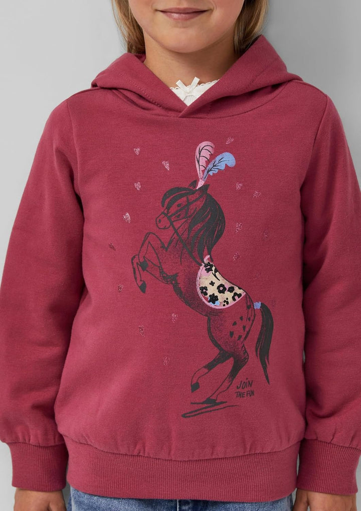 s.Oliver Mädchen 2169461 Sweatshirt mit Kapuze (1er Pack) 116-122 Grosse Grössen 4465, 116-122 Gro&amp;