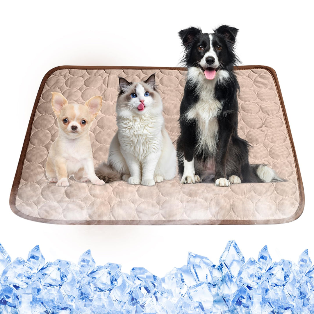 Kühlmatte Hunde, 70×55 cm Pet Cooling Mat, Kühldecke für Tiere, Abwischbar, Robust, Kühlmatte für Hu