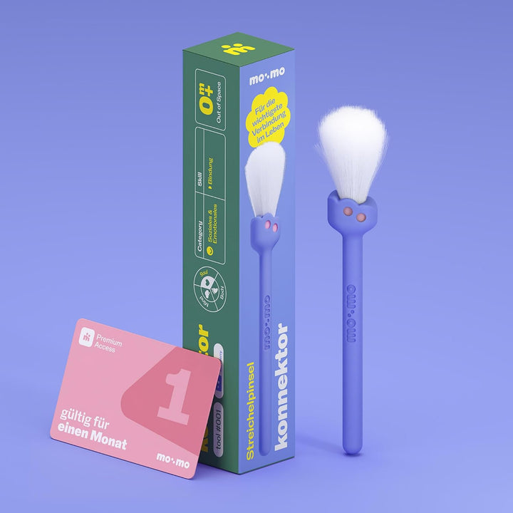 mo:mo Babypinsel &amp; Streichelpinsel Blau – Baby Erstausstattung Neugeborene – Sanfte Babybürste &amp; Sen