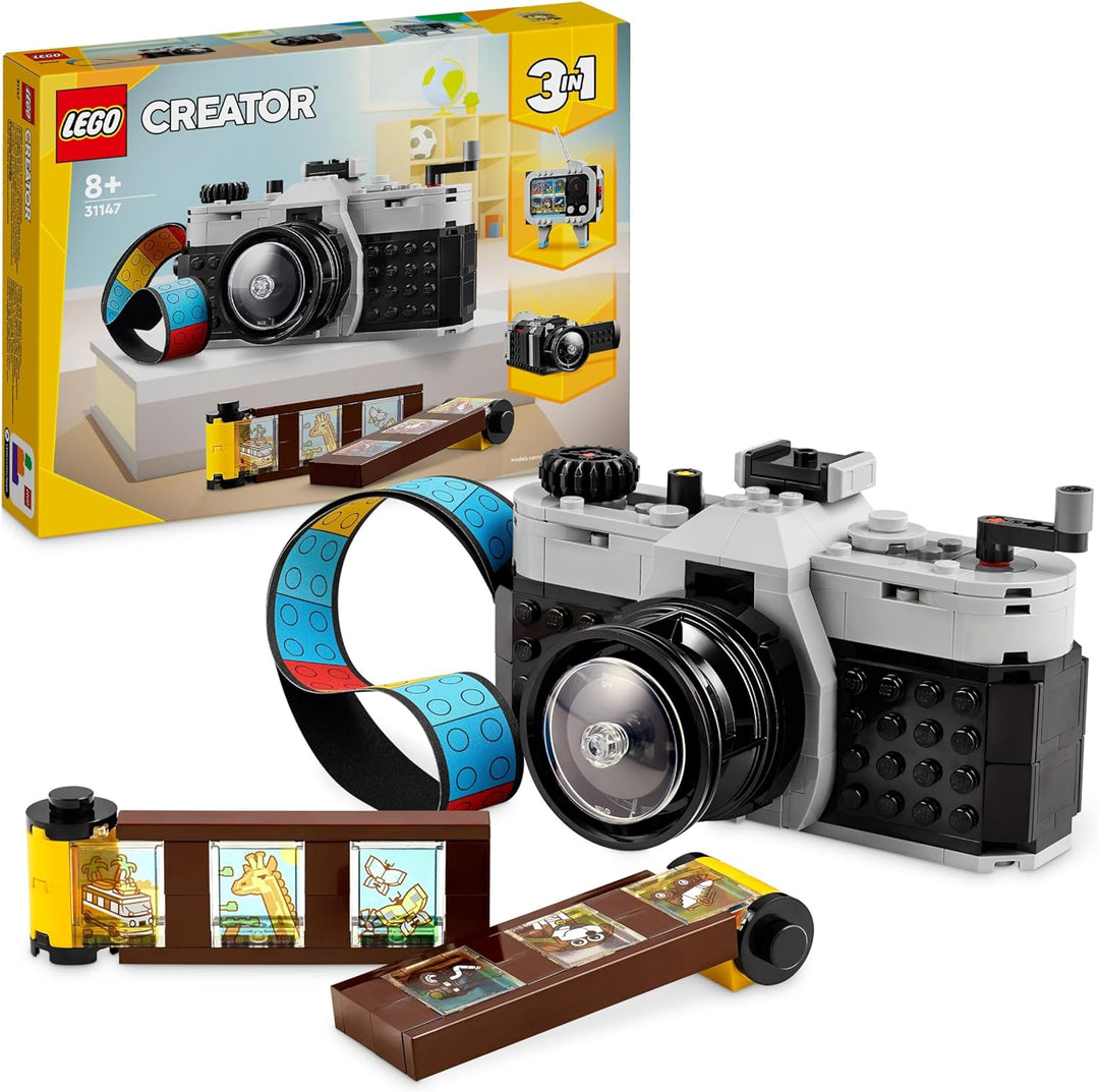 LEGO Ideas Polaroid OneStep SX-70 Sofortbildkamera & Creator 3in1 Retro Kamera Spielzeug mit 3 Model