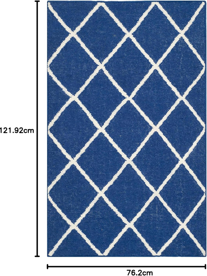 SAFAVIEH Zeitgenössische Teppich für Wohnzimmer, Esszimmer, Schlafzimmer - Dhurrie Collection, Kurze