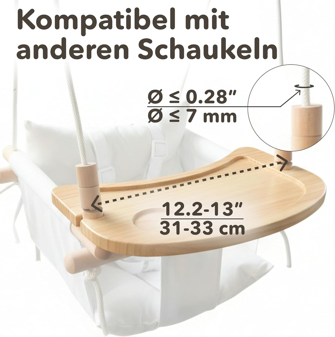 Holztablett für Cateam Canvas Babyschaukel – Hängesessel-Zubehör, Montessori-Spieltisch aus Naturhol