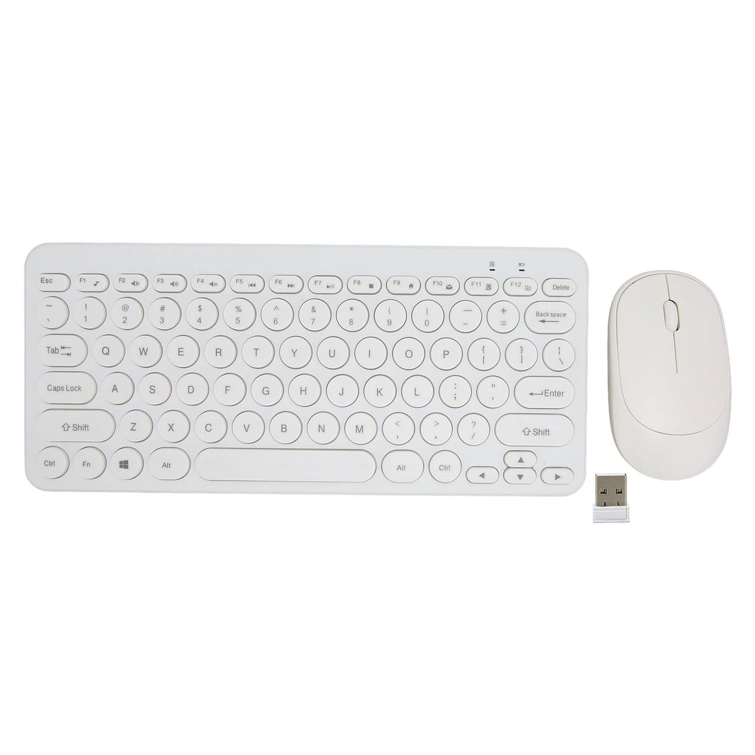 ciciglow Kabellose Tastatur- und Maus-Kombination, 2,4 GHz Kabellose Ergonomische Tastatur-Maus 78 T