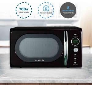 Grunkel MW-DG N Microwave Oven Stainless Steel Schwarz, Schwarz