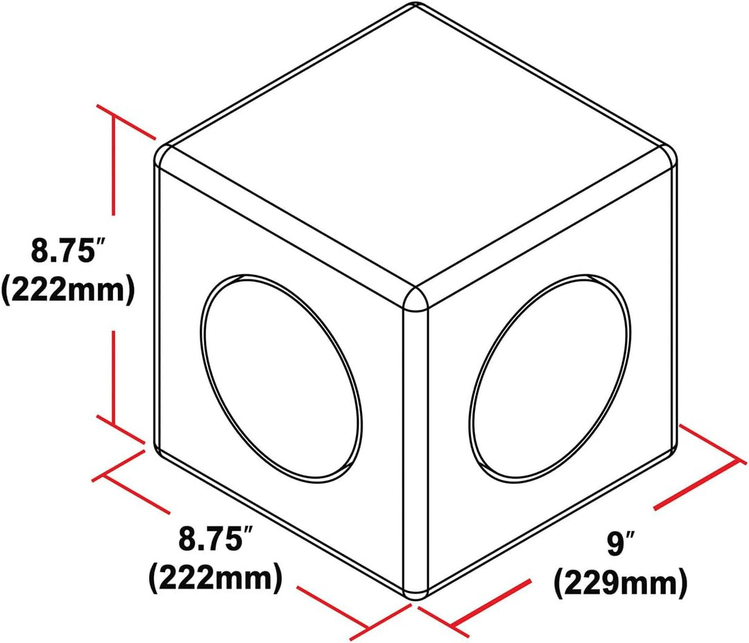 Earthquake Sound MiniMe-DSP-P63 6,5 Zoll Mikrobetriebener Subwoofer mit Dual 6,5 Zoll SLAPS passiver