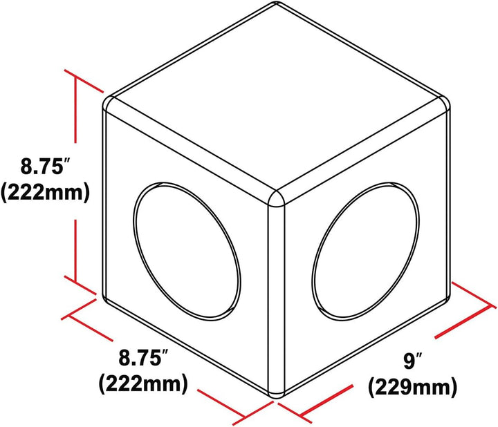 Earthquake Sound MiniMe-DSP-P63 6,5 Zoll Mikrobetriebener Subwoofer mit Dual 6,5 Zoll SLAPS passiver