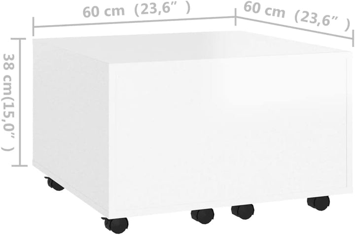 FIRBNUS Kleiner Tisch Wohnzimmer 60x60x38 cm Couchtisch Beistelltisch Holz Wohnzimmertisch Stilvolle