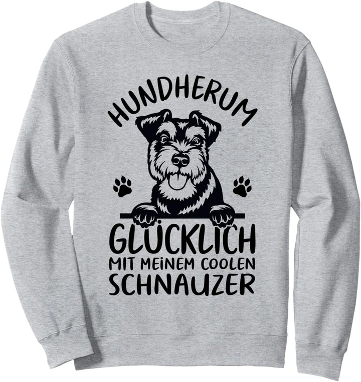 Hund Glücklich mit meinem Schnauzer Sweatshirt