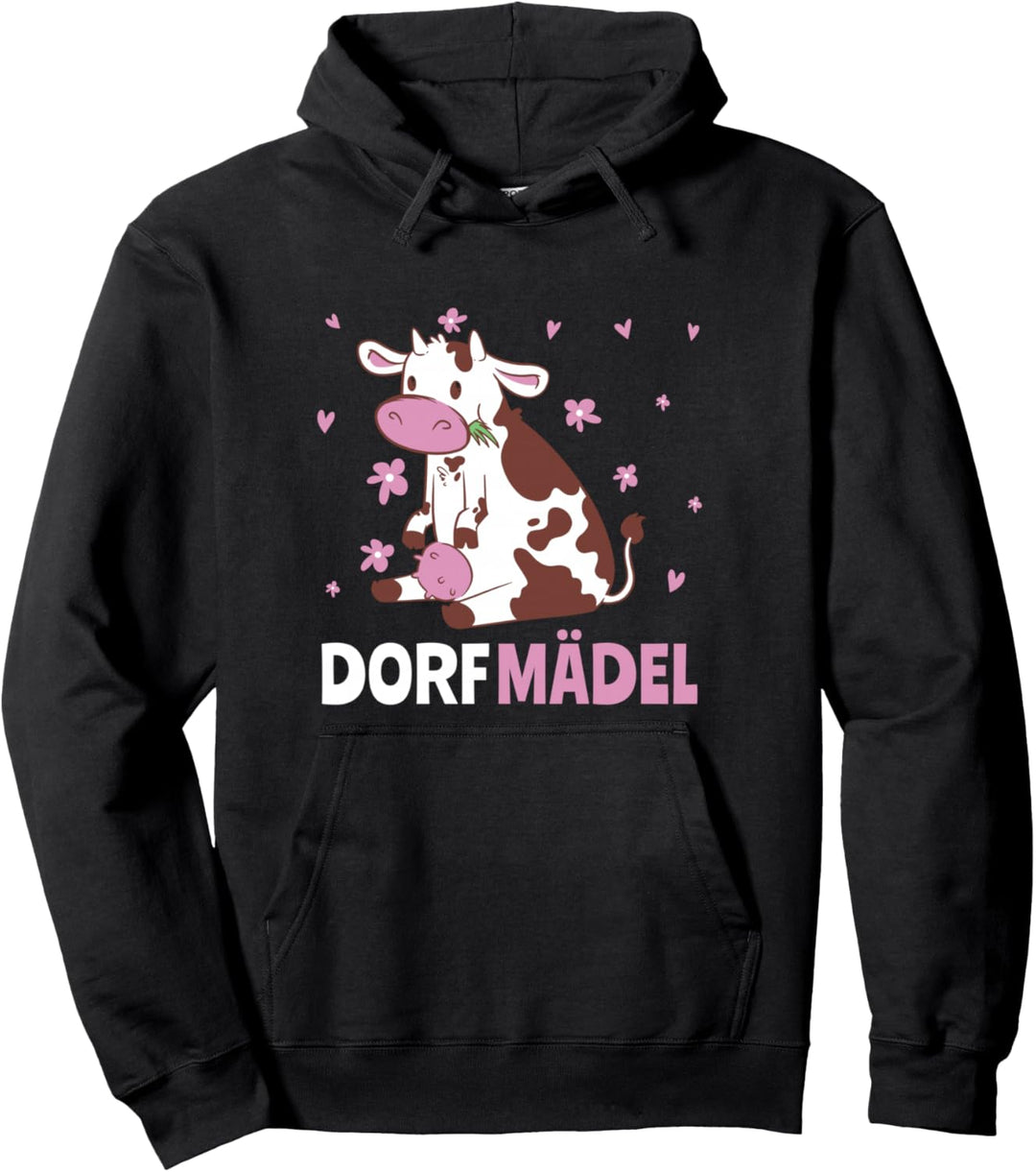 Dorfmädchen Dorf Dorfmadl Frau Kind Kühe Kuh Dorfmädel Pullover Hoodie