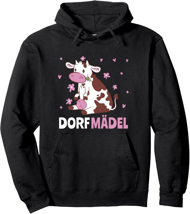 Dorfmädchen Dorf Dorfmadl Frau Kind Kühe Kuh Dorfmädel Pullover Hoodie
