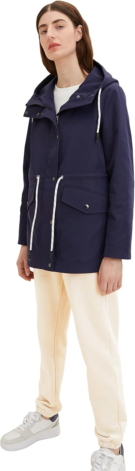 TOM TAILOR Damen Parka Jacke mit Kapuze 3XL 11331 - Atlantic Ocean Blue, 3XL 11331 - Atlantic Ocean
