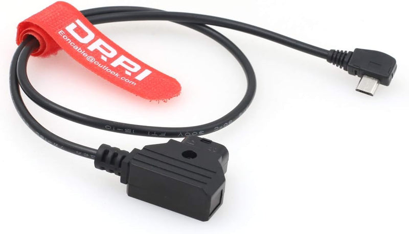 DRRI Micro-USB Rechtwinklig auf Dtap Motor Stromkabel für TILTA Nucleus-Nano RA Micro-USB-Kabel, RA