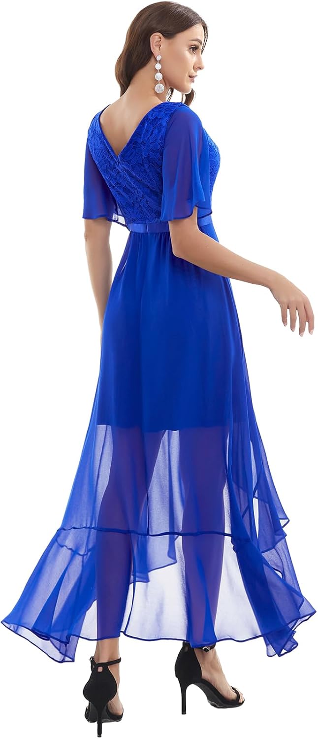 Gardenwed Damen Spitzen Abendkleid Elegant Cocktailkleid Ballkleid Brautjungfernkleider für Hochzeit
