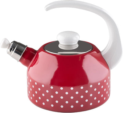 Riess, 0221-077, Topf mit Bördel (Becher) 8 3/8 L, COUNTRY - PÜNKTCHEN ROT, Trinkbecher, Inhalt 0,37