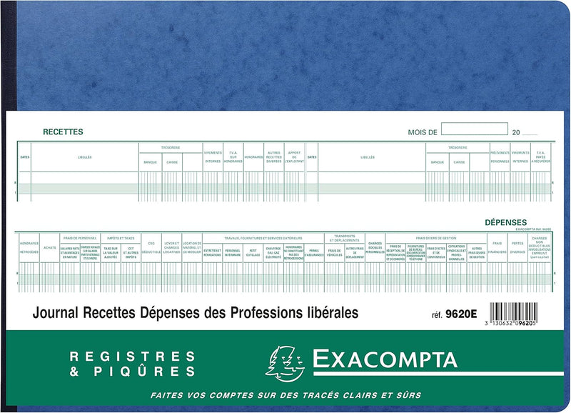 EXACOMPTA Geschäftsbuch "Recettes/Dépenses professions libé-