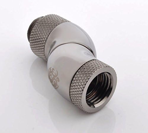 Bitspower Adapter 90 Grad G1/4 Zoll AG auf G1/4 Zoll IG - 3X drehbar, schwarz glänzend