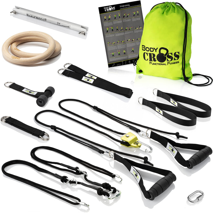 PREMIUM Schlingentrainer Komplett Set, Made in Germany, geprüft & zertifiziert, 2 Slingtrainer im Kr