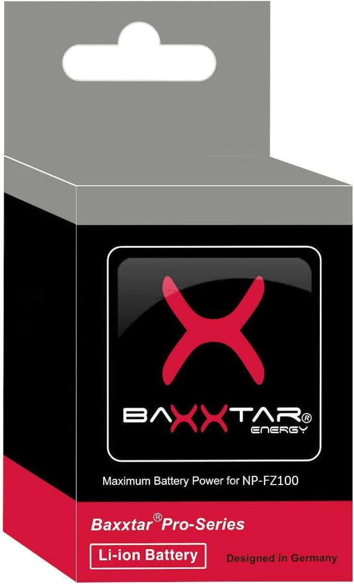 Baxxtar Pro NP-FZ100 2400mAh Kamera-Akku/Generation IV/Laden mit Mini LCD DUAL Gerät - Eingang USB-C